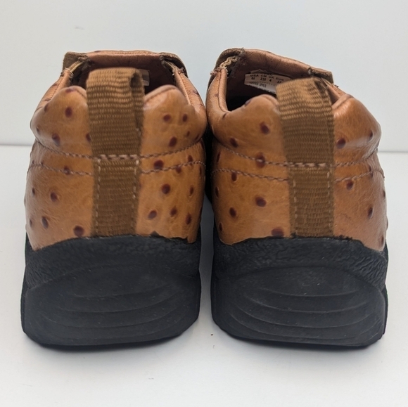 Roper Performance tan brown leather slip on clogs loafers ostrich womens sz 6.5 - Picture 5 of 10